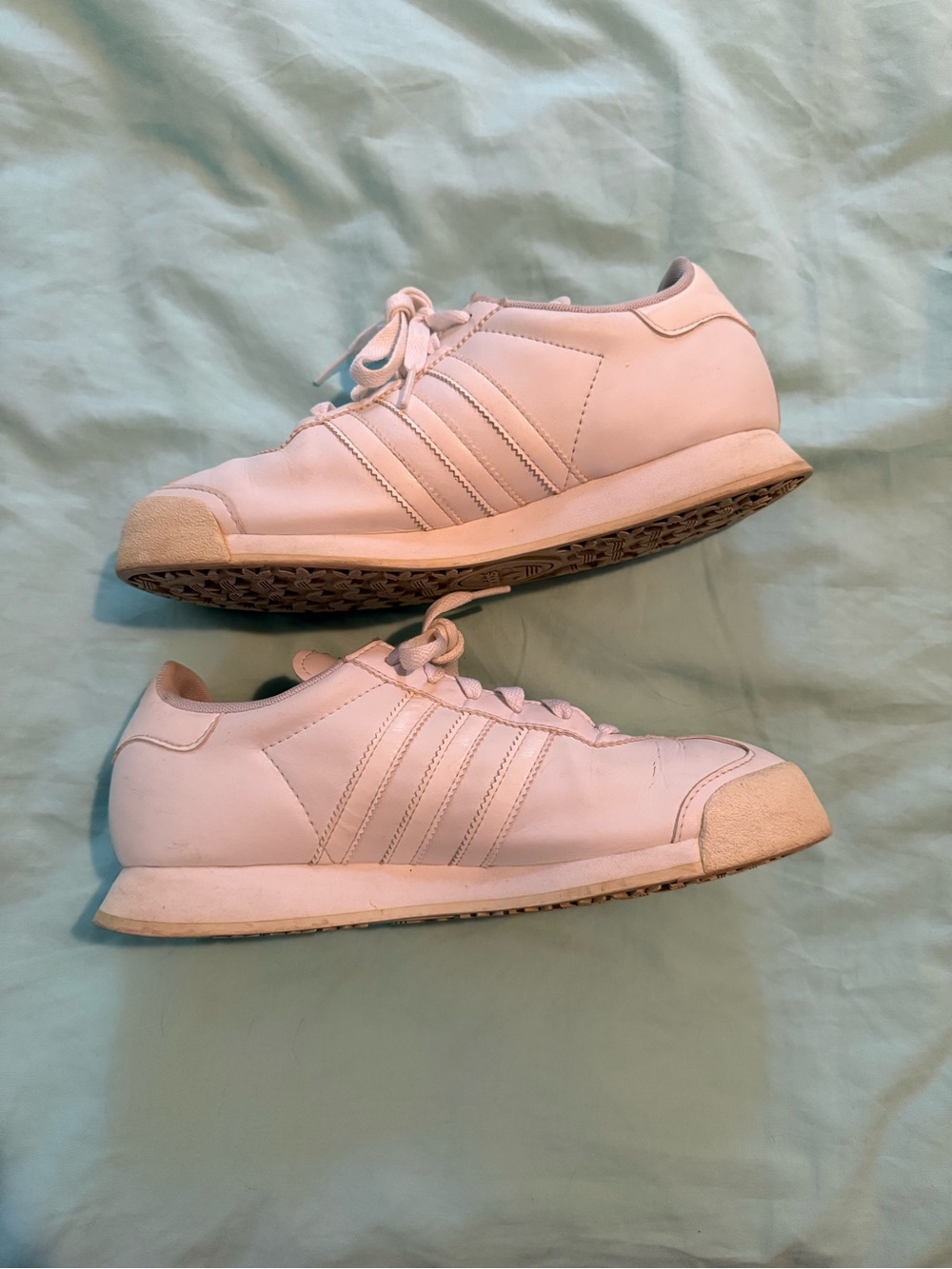 adidas Women's White Leather Lace-Up Sneakers